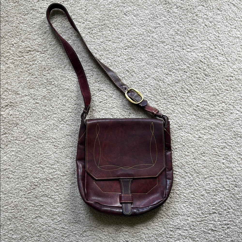 Frye Brown Leather Crossbody Bag